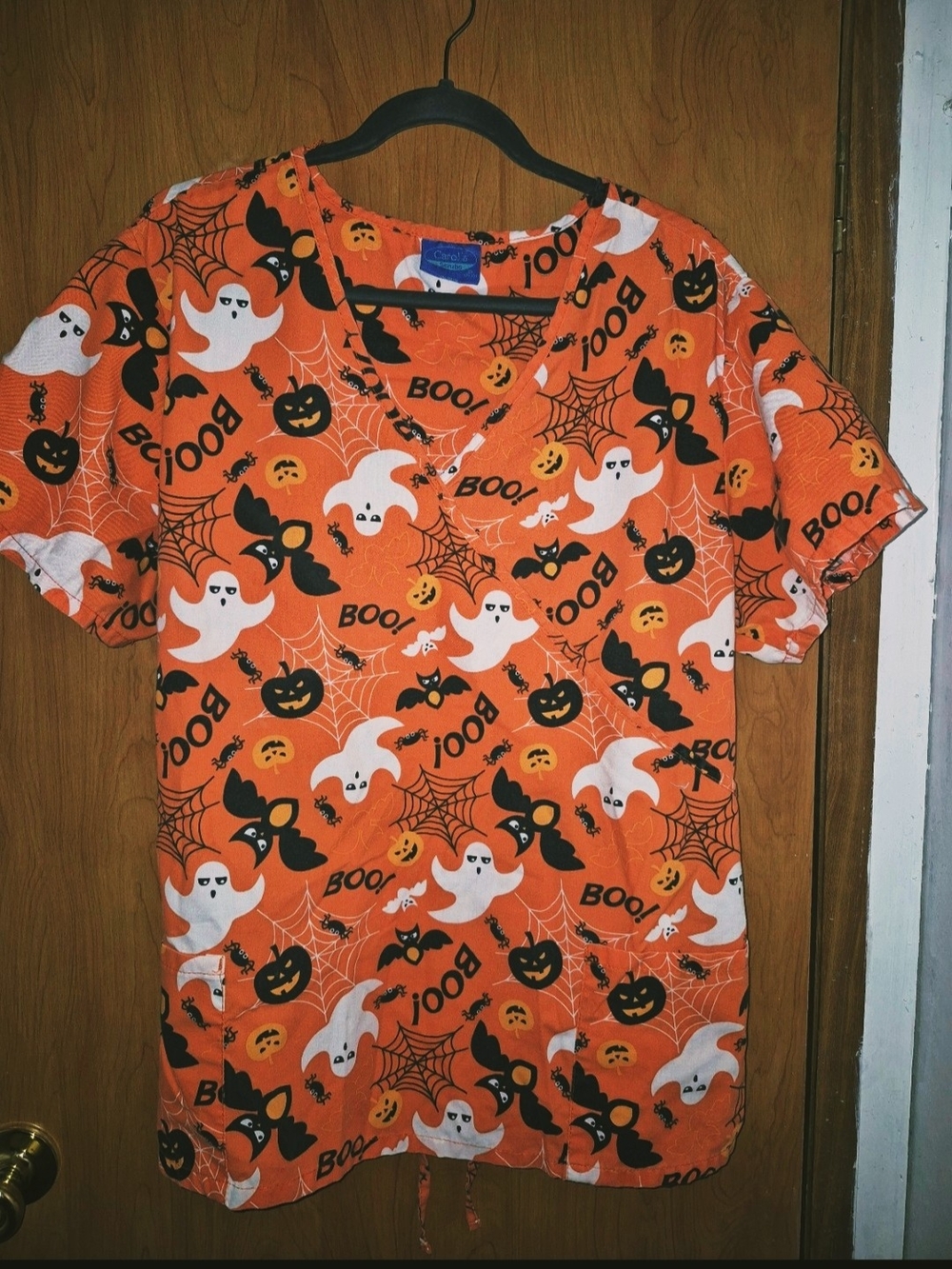 Halloween Ghost & Jack-o'-Lantern Kids Costume Top - Orange
